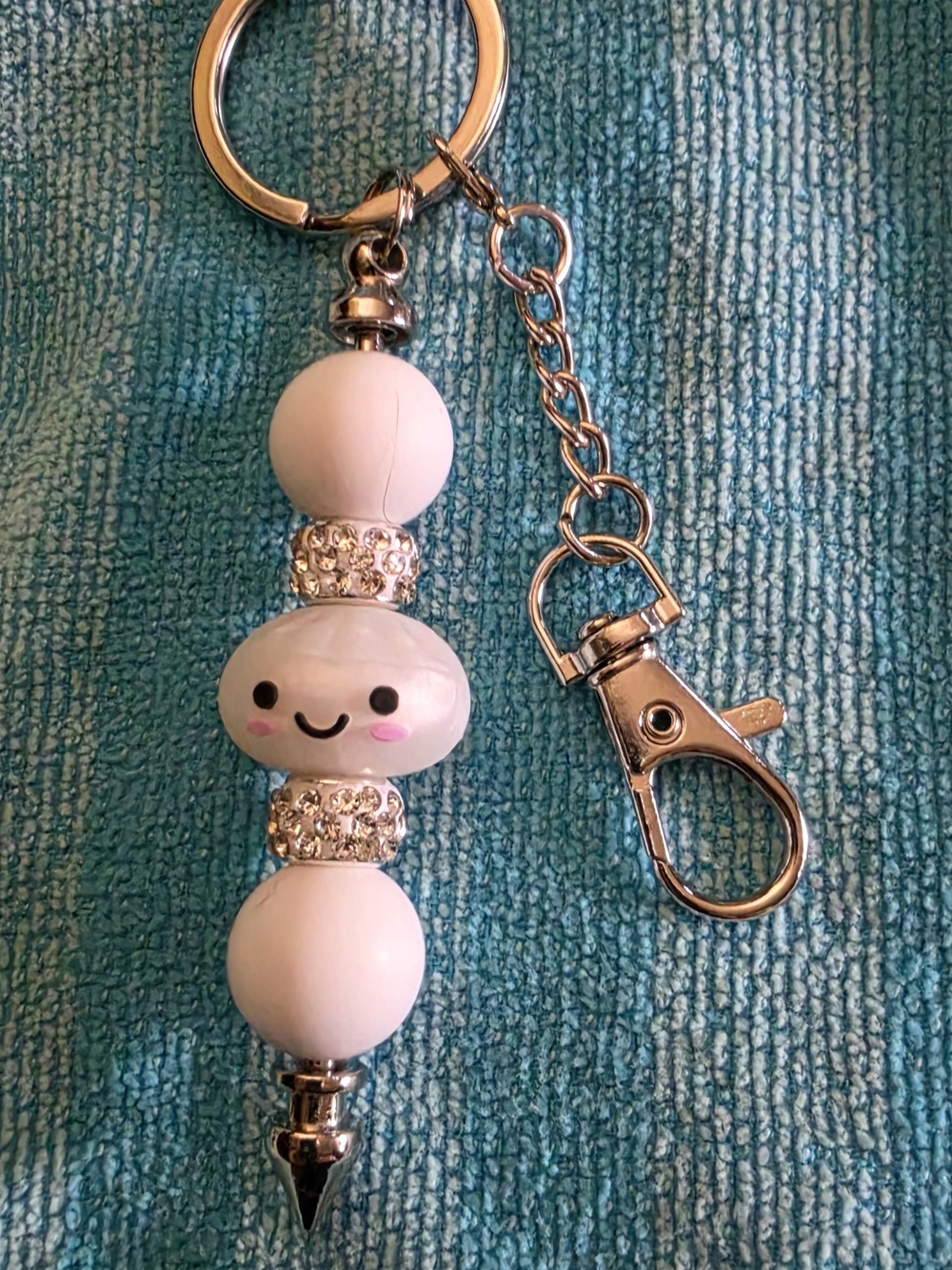 White Dumpling Keychain